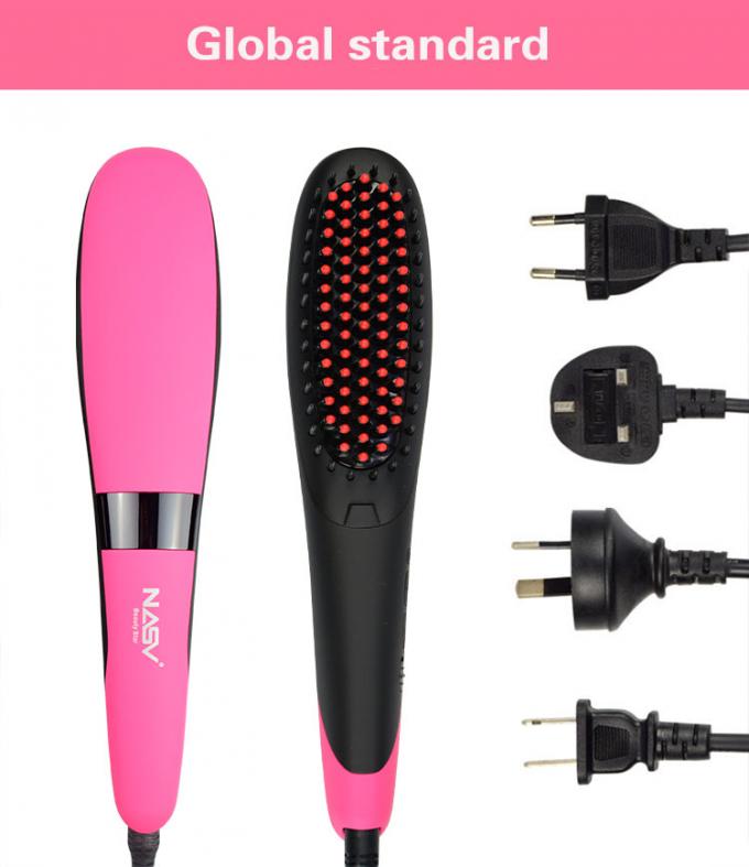 Ceramic Electric Home Hair Straightener Comb Brush With PTC Heating Plate