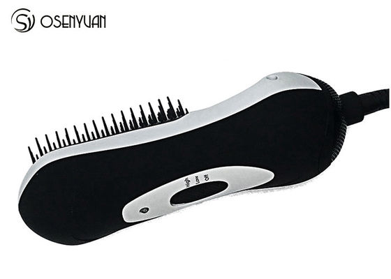 China Styling Tools Mini Home Hair Straightener , Infrared Hot Air Paddle Brush Comb supplier