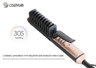 75W Ceramic Hair Straightener Comb , Professional Hair Straightening Comb