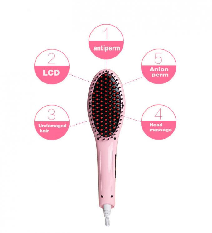 Electric Hair Straightener Brush Home Beauty Machine NASV 100 With Lcd Display