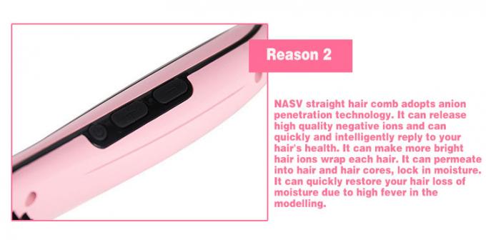 Electric Hair Straightener Brush Home Beauty Machine NASV 100 With Lcd Display