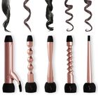 Rose Gold Hair Styling Curling Iron Interchangeable Hair Curler Set