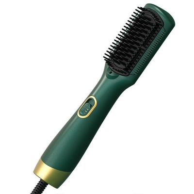 Negative Ions Electric Straightening Brush Ceramic Straightener Hot Air Curly Hair Brush