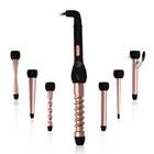 Interchangeable Long Barrel Curling Iron Hair Straightener Brush Rotating