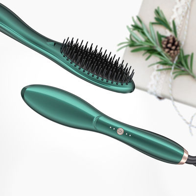 Ceramic Hot Electric Comb Brush Hair Straightener With Comb  Anti Scald