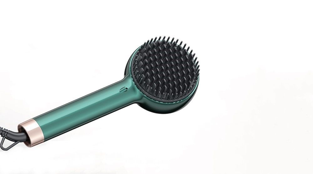 Ceramic Mini Heated Round Brush Hair Straightener Brush Hot Air Brush Tools