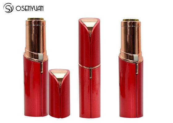 China Rechargeable Mini Painless Face Hair Remover Gold Plated Lipstick Shaped factory