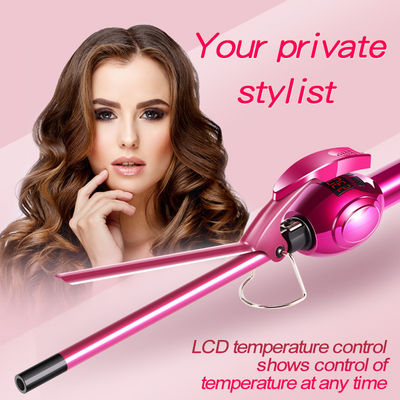 China Automatic Rotating Magic Electric Hair Curler , Magic Hair Curling Iron With LCD Display factory