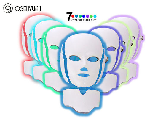 China 7 Colors LED Light Therapy Face Mask SPA Facial Rejuvenation / Anti Eye Wrinkles factory