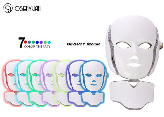 China EMS Microcurrent Photon Led Facial Mask , Led Light Therapy Mask For Face Neck factory